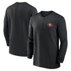 NFL 49ers жакет 2023 боковой линия Performance Long Sleeve Quarter-Zip Top Nike /Nike черный 