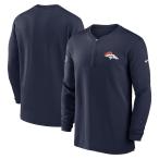 NFL Bronco s жакет 2023 боковой линия Performance Long Sleeve Quarter-Zip Top Nike /Nike темно-синий 
