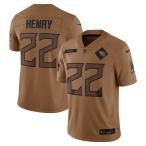 NFLtelik* Henry Titan z форма sa route Salute tu сервис 2023 Salute To Service джерси Nike /Nike Brown 