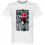 マンチェスター・ユナイテッド ブライアン・ロブソン Tシャツ SOCCER レジェンド サッカー/フットボール ホワイト