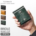 ショッピング薄型 最大40% 4/28限定 SLOW スロウ 財布 二つ折り財布 薄い財布 薄型 小銭入れ付き 本革 レザー ブライドルレザー マネークリップ メンズ bridle so794j