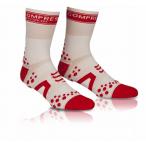 COMPRESSPORT Racing Socks V2 Bike( велоспорт носки ):White Red Dot