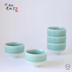 鍋島虎仙窯 鍋島青磁 煎茶碗 5個入�