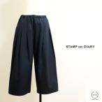 スタンプアンドダイアリー ゴム仕様 ワイドパンツ コン 82cm丈