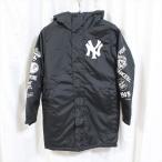 ショッピングベンチコート マジェスティック Majestic ヤンキース MLB New York Yankees レディースベンチコート ジャケット ブラック 新品 中綿 Lサイズ