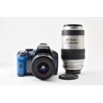 PENTAX K-x 1240 десять тысяч пикселей голубой / темно-синий + F 35-80mm/FA 80-320mm линзы комплект [ прекрасный товар ] передний и задний (до и после) колпак имеется стабилизация изображения на батарейках 
