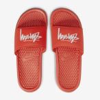 STUSSY x NIKE BENASSI SLIDE SANDALS HABANERO RED/WHITE  ( ステューシー x ナイキ ベナッシ スライド シャワー スポーツ サンダル レッド/ホワイト 赤白 )