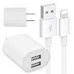 USB источник питания адаптер iPhone кабель 3m 2. зарядное устройство в комплекте AC зарядка розетка iPad смартфон планшет Android разнообразные соответствует 2 порт compact путешествие PSE засвидетельствование 