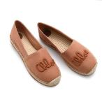 CHLOE Chloe обувь Kids эспадрильи C20879 ребенок женский Brown хлопок Raver Logo взрослый .OK весна лето 