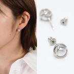 ショッピングフェンディ FENDI フェンディ ピアス アクセサリー エフ イズ 8AK796 A5TO レディース シルバー ブラス クリスタル 両耳用