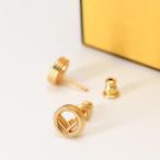 ショッピングフェンディ FENDI フェンディ ピアス アクセサリー エフ イズ F IS 8AK989 B08 レディース ゴールド ロゴ キャッチクロージャー 両耳用 FFロゴ スタッズピアス