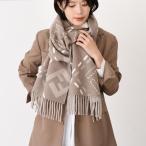 FENDI フェンディ ストール フェンディ マフラー FXT462 AYKU レディース ユニセックス グレー ウール フリンジ ロゴ 防寒