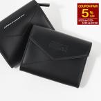 MM6 MAISON MARGIELA エムエムシックス メゾン マルジェラ 折りたたみ財布 レザーフラップウォレット SA5UI0010 P7183 メンズ ブラック ユニセックス レザー