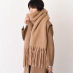 Max Mara マックスマーラ マフラー OSSO オッソ アルパカ ブレンド ストール 4546022600 レディース キャメル ベージュ ブラウン ロゴ 刺繍 フリンジ 防寒 秋 冬