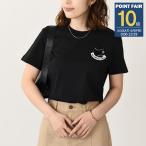 MONCLER モンクレール トップス Tシャツ テニスロゴ 8C00005829HP レディース ブラック 半袖 コットン ラウンドネック 春夏 人気 おすすめ