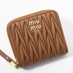 MIU MIU ミュウミュウ ウォレット マテラッセレザー 財布 5ML522 2FPP キャメル レディース シンプル コンパクト 折り財布 人気 おすすめ