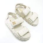 MIU MIU ミュウミュウ シューズ スポーティ マテラッセレザー サンダル 5X135E 88 レディース ホワイト マテラッセ スポーツサンダル 春夏 人気