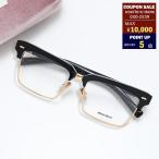 MIU MIU ミュウミュウ アイウェア メガネ ランウェイ メガネ MU 11XV レディース ブラック ゴールド ロゴ スクエア