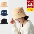 MARNI マルニ ハット 帽子 CLZC0110S0UTC311 オーガニックギャバジン製 バケットハット レディース ユニセックス ブラック ネイビー ベージュ ペア お揃い