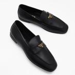 PRADA プラダ シューズ トライアングルロゴ レザーローファー 1D147O 070 レディース ブラック 牛革 革靴 ローカット トライアングルロゴ