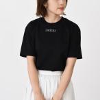 ショッピングtシャツ レディース 半袖 PATOU パトゥ トップス オーガニックコットン パトゥロゴラベル Tシャツ JE1879 999 レディース ブラック ホワイト 半袖 クルーネック レギュラーフィット