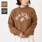 ショッピングモノグラム PATOU パトゥ ニット ウール＆カシミア パトゥロゴ＆JPモノグラム インターシャセーター KN2788 064 レディース グレー ベージュ ラウンドネック ロゴ 秋冬