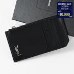 SAINT LAURENT サンローラン カードケース タイニー カサンドラ フラグメント ジップカードケース マットレザー 629899 1JB0E レディース ブラック コインケース
