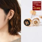 TORY BURCH トリーバーチ ピアス キラ エナメル サークルスタッズ 90547 レディース ゴールド ブラック アクセサリー
