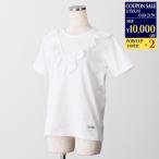 【訳あり】MIUMIU ミュウミュウ Tシャツ カットソー トップス フリル レディース 無地 ホワイト MJM984 半袖 春夏