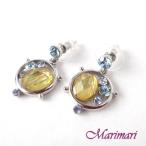 Yahoo! Yahoo!ショッピング(ヤフー ショッピング)キャンディーピアス  イエロー色  シルバー色台  お揃いになるネックレスがあるピアス