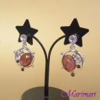 Yahoo! Yahoo!ショッピング(ヤフー ショッピング)マリンピアス   ワイン色×ライトパープル　グレープ色　シルバー色台