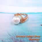Yahoo! Yahoo!ショッピング(ヤフー ショッピング)ホワイトパールリング 琥珀色スワロ コスチュームリング サイズ11号　12号　
