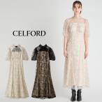セルフォード CELFORD バックリボンスモールフラワードレス cwfo254304 レディース ロングドレス 結婚式 2025秋