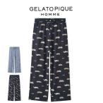 ジェラートピケ オム レーヨンスリーピングドッグ柄ロングパンツ phcp261943 メンズ ルームウェア 部屋着 パジャマ GELATO PIQUE HOMME