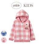 ジェラートピケ キッズ エアリーモコギンガムチェック柄パーカー pknt261446 ルームウェア 部屋着 ジェラピケ 子供服 パジャマ gelato pique KIDS
