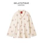 SALE40%OFF GELATO PIQUE HOMME HOLIDAY スノードームベア柄シャツ pmct235226 ホリデー メンズ パジャマ 部屋着 ルームウェア