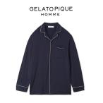ジェラートピケ オム パイピングシャツ pmct249084 メンズ 部屋着 パジャマ ルームウェア 長袖 gelato pique