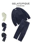 ジェラートピケ オム HOMME ベーシックジェラートプルオーバー&ロングパンツセット pmnt259208set pmnp259209 メンズ ルームウェア GELATO PIQUE