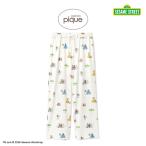 ジェラートピケ SESAME STREET 総柄ロングパンツ pwcp261329 ジェラピケ セサミストリート コラボ ルームウェア パジャマ  gelato pique