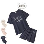 ジェラートピケ 接触冷感 レーヨンロゴTシャツ&ショートパンツセット pwct252243set pwcp252245 ジェラピケ パジャマ gelato pique