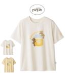 ショッピングはちみつ ジェラートピケ はちみつベア柄ワンポイントTシャツ pwct254331 ジェラピケ ルームウェア パジャマ 部屋着 レディース gelato pique