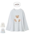 ジェラートピケ 抗菌防臭バスローブベアワンポイントロンT pwct261309 ジェラピケ パジャマ ルームウェア 部屋着 レディース gelato pique