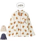 ショッピングベア ジェラートピケ HOLIDAY ベア柄ネルシャツ pwft255334 ジェラピケ ルームウェア パジャマ 部屋着 クリスマス レディース gelato pique 爆買