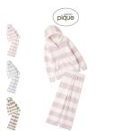 ジェラートピケ gelato pique ジェラート２ボーダーパーカー&ロングパンツ pwnp255019set pwnt255017 ジェラピケ ルームウェア