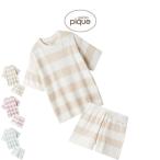 ジェラートピケ スムーズィーlite2ボーダープルオーバー&ショートパンツセット pwnt252005set pwnp252004 ジェラピケ gelato pique