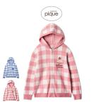 ジェラートピケ エアリーモコギンガムチェック柄パーカー pwnt261133 ジェラピケ ルームウェア 部屋着 パジャマ レディース gelato pique