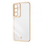 Galaxy A55 5G ケース SC-53E SCG27 カバー ソフトケース TPU 精密設計 メタリック ホワイト ゴールド ギャラクシー スマホケース