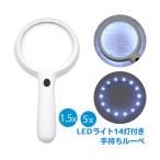 ルーペLEDライト14灯付き手持ち...