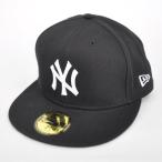 【NEWERA】ニューエラ 59FIFTY ニューヨークヤンキース ブラック x ホワイト NY CAP ベースボールキャップ 帽子