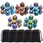35 Pieces Polyhedral Dice - Double-Colours Polyhedral Game Dice 並行輸入